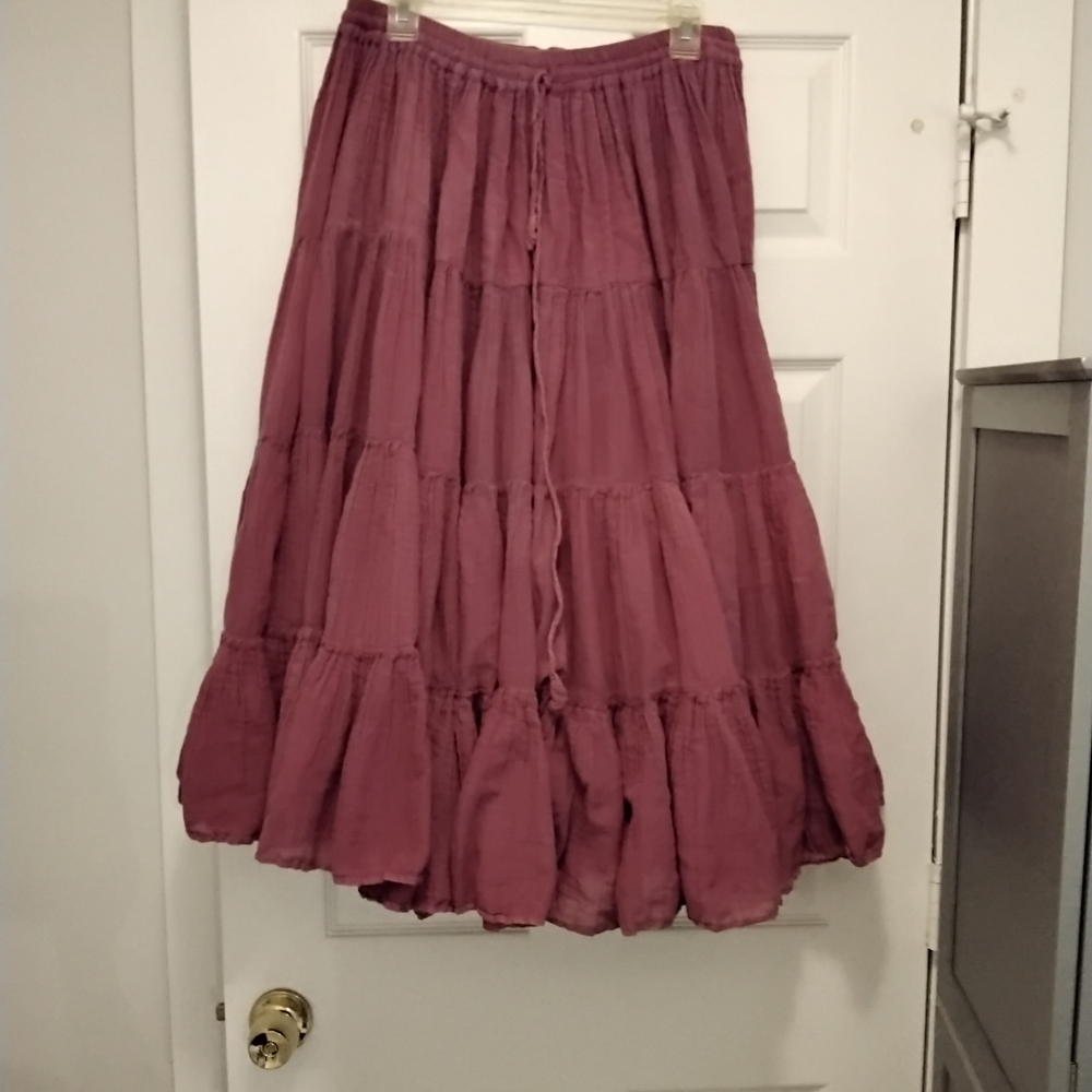 Renaissance Dark Pink Tiered Skirt